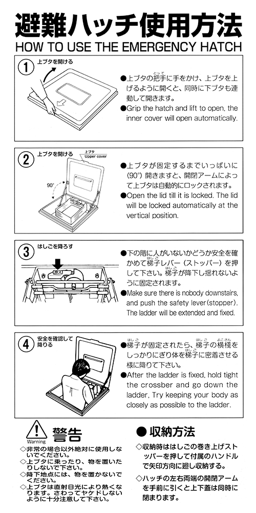 避難はしご 標示板