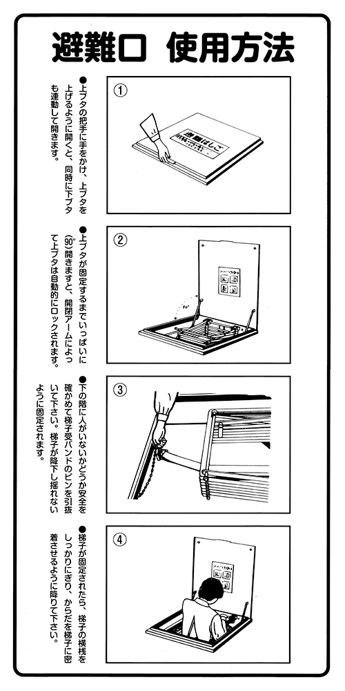 避難はしご 標示板